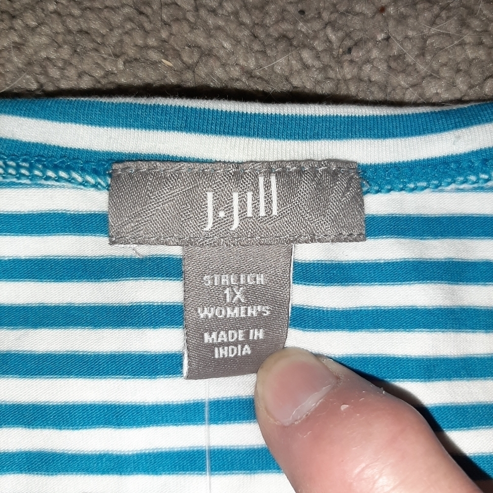 J Jill Basic Striped Tank Top - Picture 4 of 11